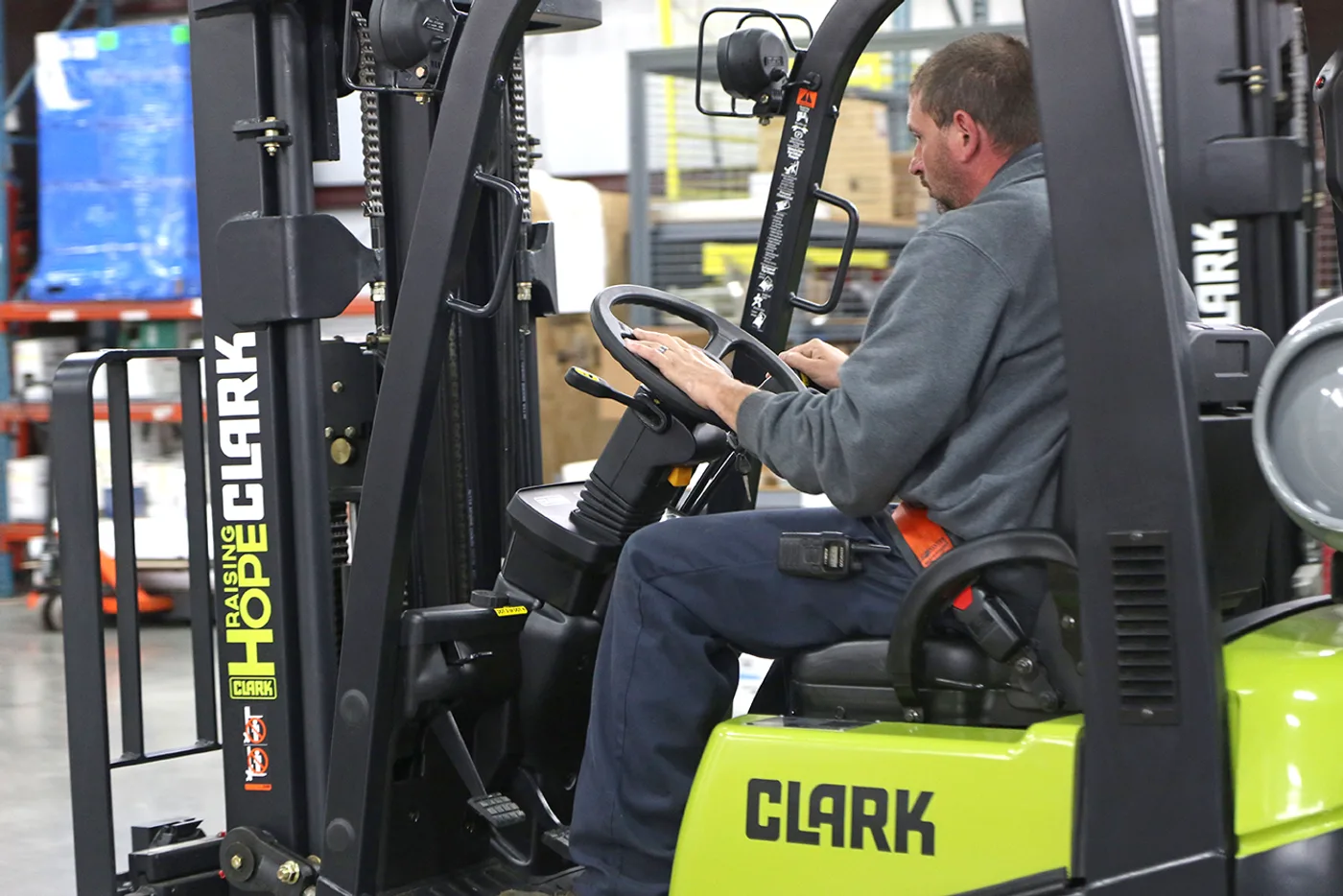 Forklift operator training and evaluation on site
